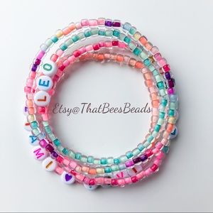 Custom Letter Beaded Name Bracelets